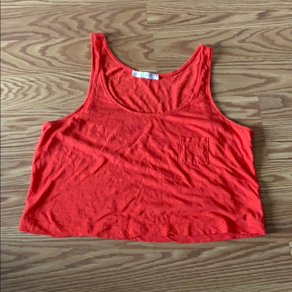 Red crop top